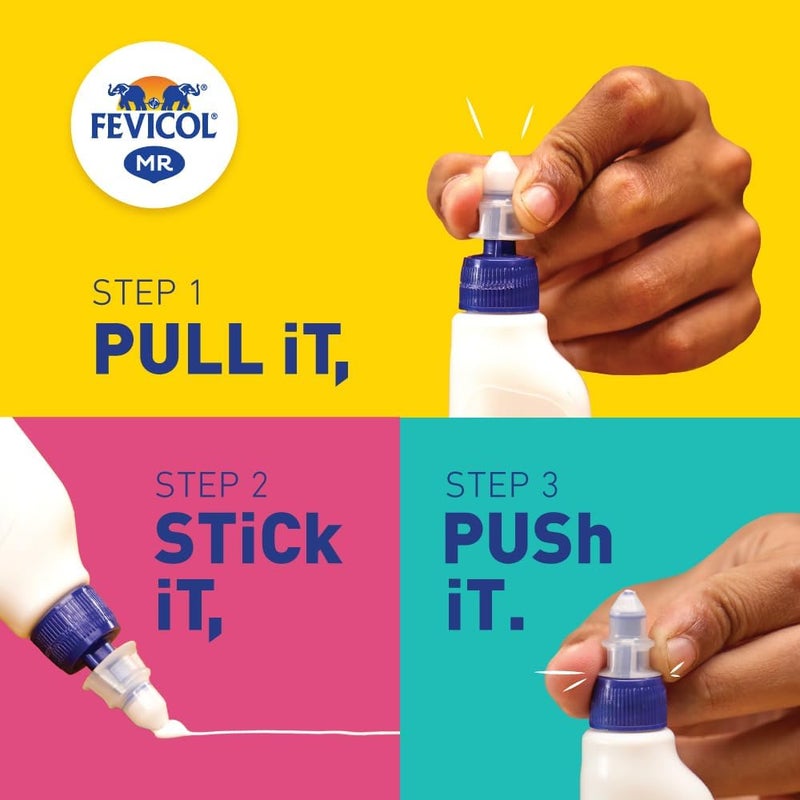 Pidilite Fevicol Mr Glue Resin White Adhesive Squeezy Bottle - Image 2